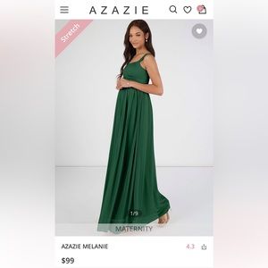 Azazie Melanie Maternity Bridesmaid Dress - Dark Green